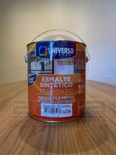 GALÃO DE TINTA ESMALTE SINTÉTICO BRILHANTE AZUL DEL REY 3,6 LITROS MARCA - (UNIVERSO)