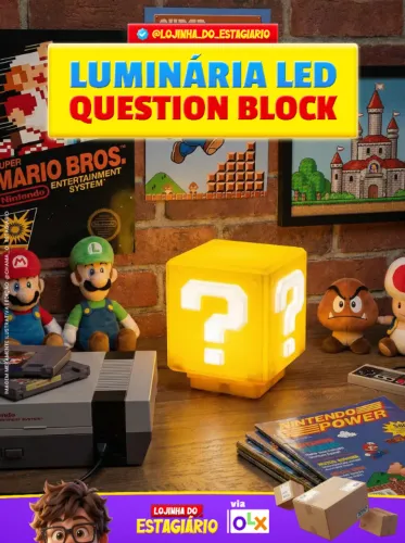 Luminária Block Question Mario Bros / Novo Lacrado / Envio Rápido