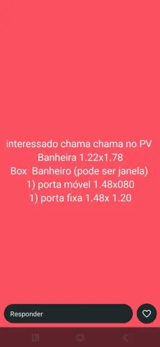 Banheira e vidros temperados vendo o conjunto por 1700 .