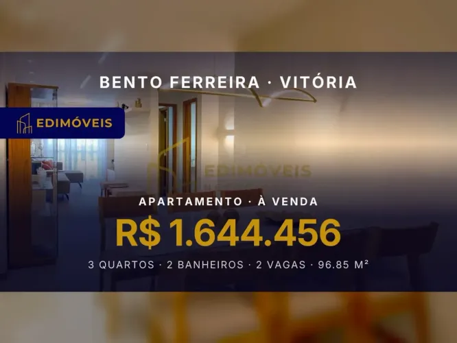 Seu novo lar em Bento Ferreira: apartamento de 3 quartos decorado!