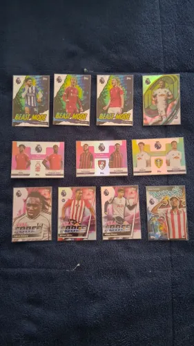 Kit 11 Cards Inserts Holográficos Topps Premier League 2025/26 - Com Van Dijk