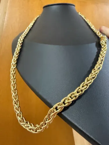 Corrente de ouro 18k 44,42g certificado garantia eterna