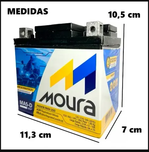 Bateria Moto Titan Fan Biz Bros Fazer 125 150 160 Mix Flex-
