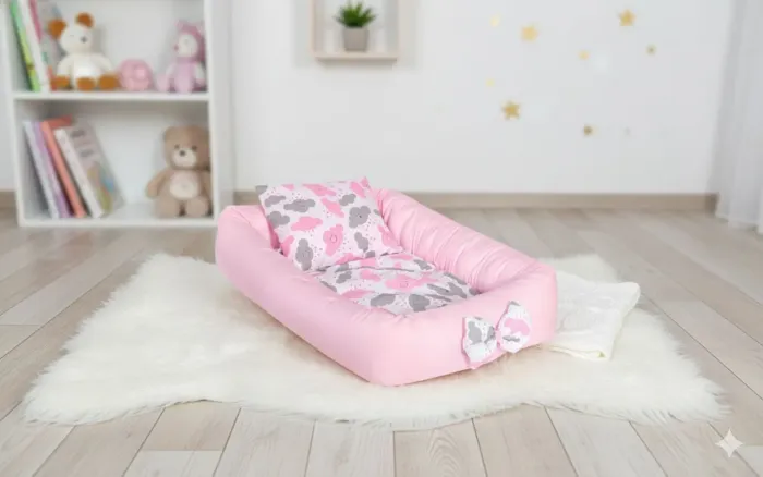 Ninho Redutor para Berço Rosa Menina 