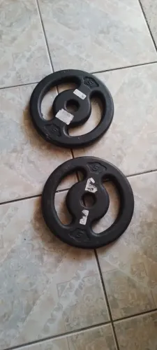 2 (duas) anilhas de 5 kg cada