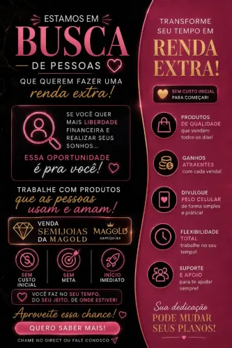 Vendedora de semijoias!!! Sem custo inicial