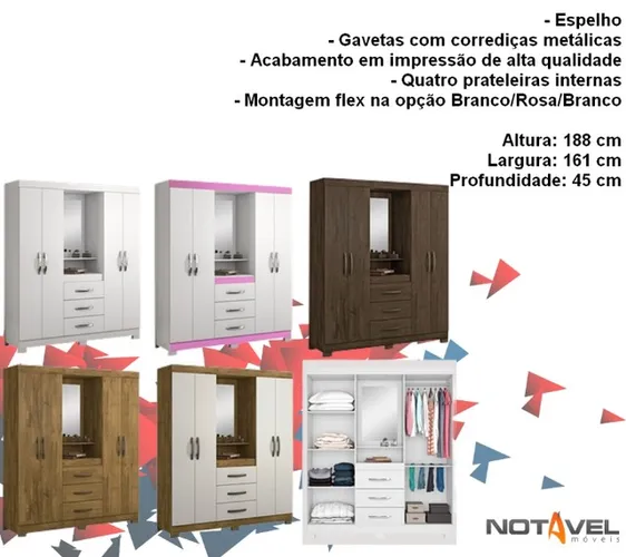 Quarto roupeiro capelinha com espelho