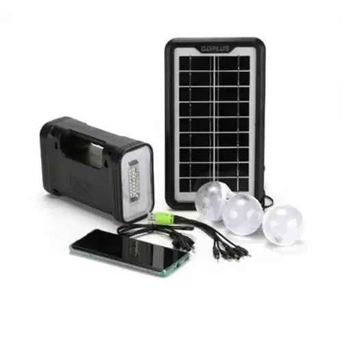 Sistema Solar Painel Placa kit Solar com Bateria Recarregável 3 Lâmpadas Led Dura 5h