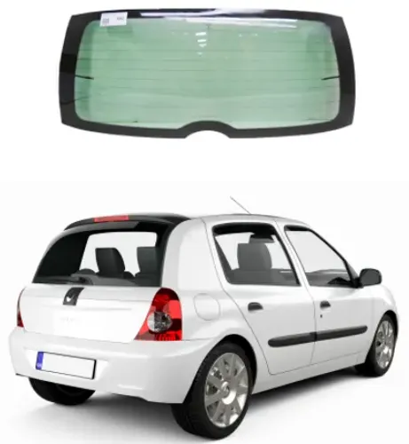Vidro Renault Clio Vigia 1999 à 2012 - Verde Plus - Desembaçador Térmico / Serigrafia 