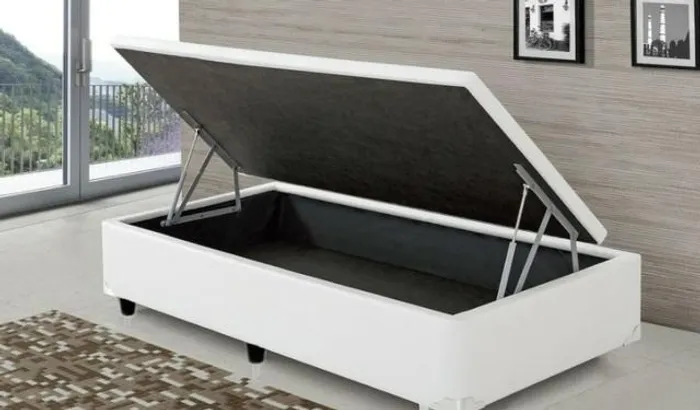 Cama solteiro Box Baú 12 x R$46.90