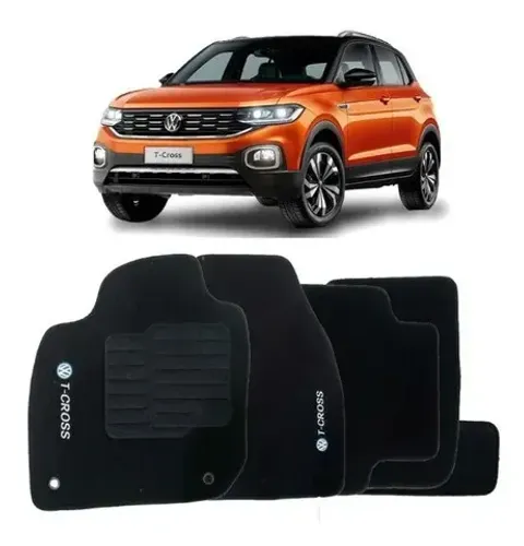 Tapete Carpete Automotivo T-cross 2019 / 2020 - Grafia Bordado