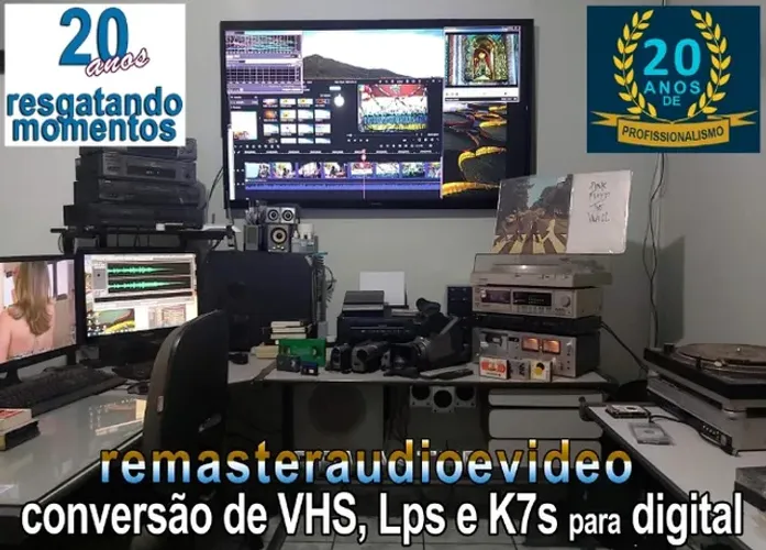 Conversão de VHS, LPs (vinil) e Fitas Cassetes...