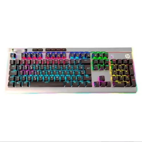 Teclado Gamer Mecânico HP GK520S Led RGB Switch Blue - WZetta