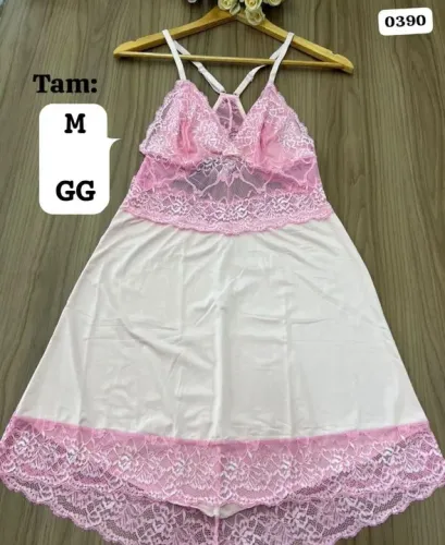 Camisola microfibra com renda a pronta entrega