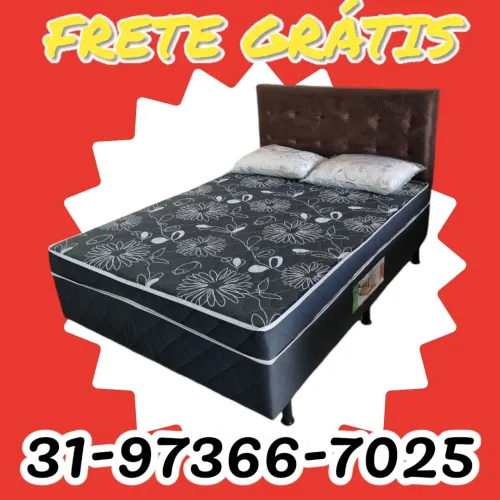 $399,90!!!! CAMA BOX CASAL NOVAS D33 / COMPLETA / CONJUGADO 