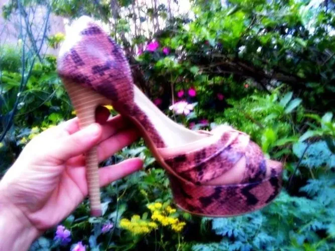 Sandália/Sapato Peep Toe Dhara Feminino Estampa Exclusiva