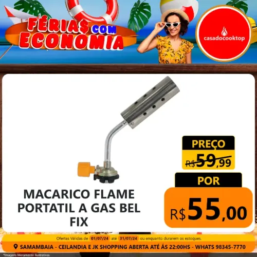 Macarico flame portatil  a gas - bel fix
