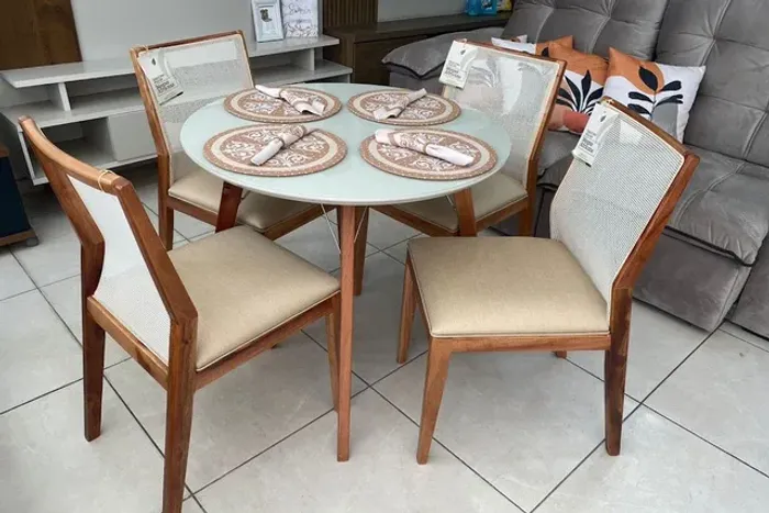 Mesa Lara com 4 cadeiras malta !! T4428m
