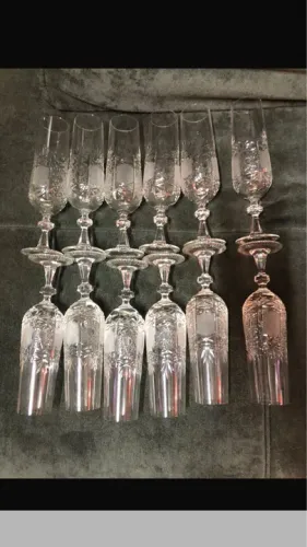 Taças de cristal para champanhe