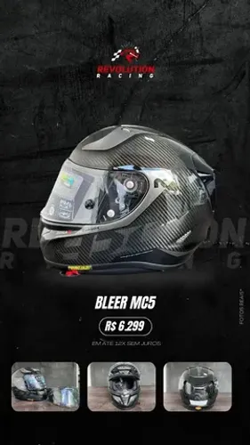 Capacete HJC Fibra de Carbono Bleer MC5
