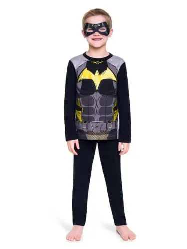 Fantasia Manga Longa Infantil do Homem Morcego - Tamanho 8 anos