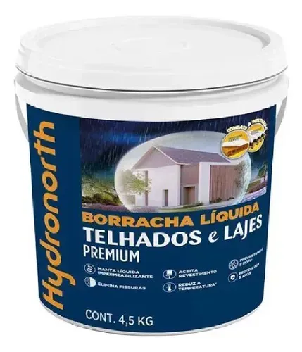 Hydronorth Manta Liquida Telhados E Lajes - Branco 4,5kg Branco