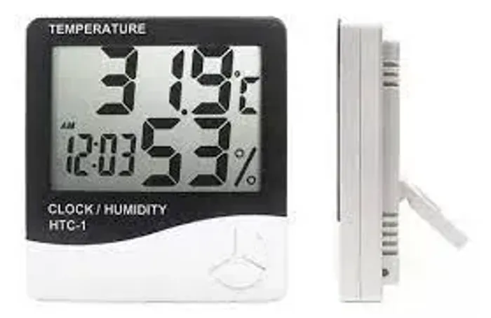 Medidor Termo Higrômetro Relógio Digital Temperatura Umidade