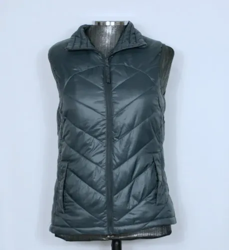 colete winter puffer cinza track & field - veste p - ref. 4645