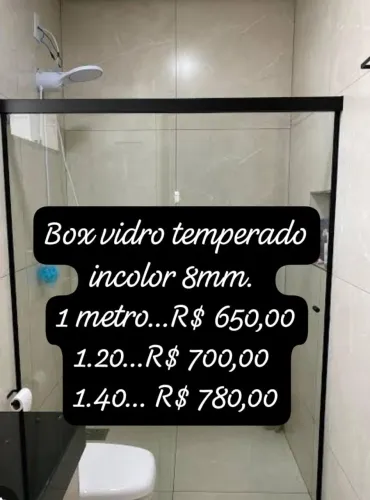 Pague após instalação! Box de vidro temperado !