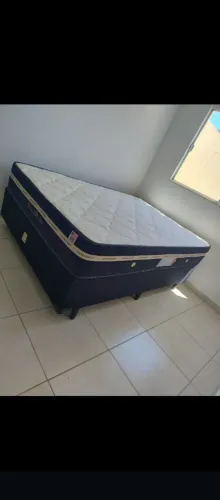 Cama solteirão base e colchão molas ensacadas 