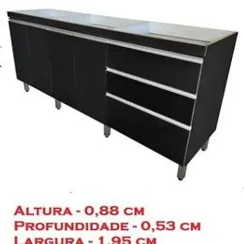 Gabinete Cozinha 100% MDF Tamanho 2,00 Mts Novo Lacrado Desmontado Direto da Fabrica