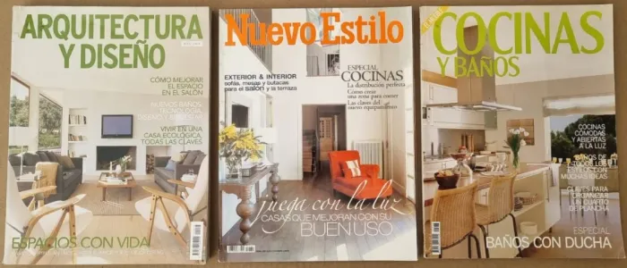 KIT 3 revistas espanholas de ARQUITETURA & DECORAÇÃO