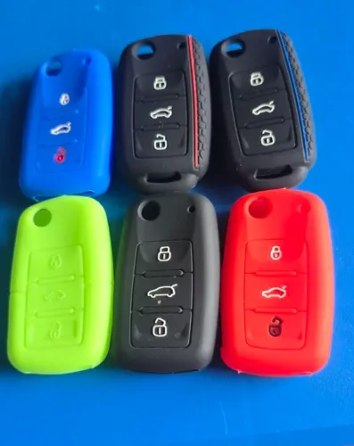 Capa em silicone para chave canivete vw 