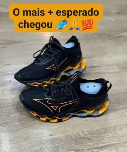 Chegou Mizuno Wave Prophecy  14  Black/Gold