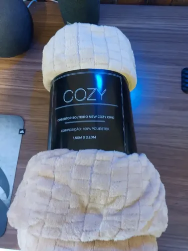 Cobertor de Solteiro New Cozy Grid Amarelo