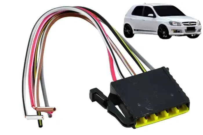 Chicote Reparo Terminal Conector Plug de Painel Ar Condicionado Comando Celta 2007 - 2015