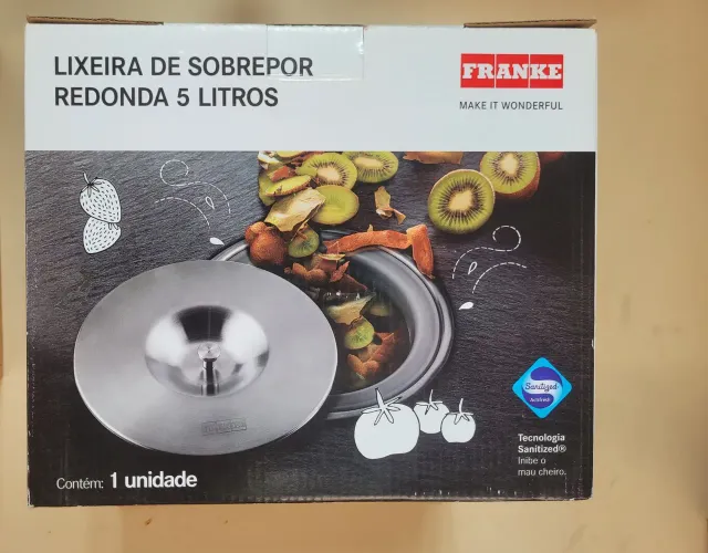 Lixeira redonda de sobrepor da Franke