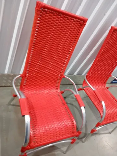 Cadeira em Alumínio com Fibra Sintética  - 2 unidades 