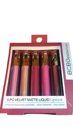 Kit 5 Batons Líquidos Bcbgeneration Velvet Matte Rosa-escuro- IMPORTADO