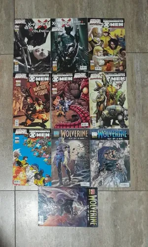 Lote de HQs Grandes Herois Marvel - X-Force, Wolverine,
