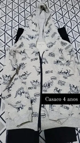 Casaco de Moletom Infantil Dinossauros - 4 Anos