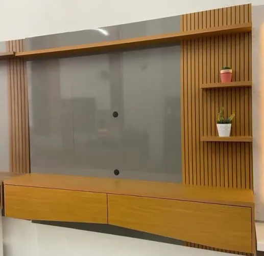 Rack para TV com painel, design moderno e elegante, ideal para complementar sua sala de es