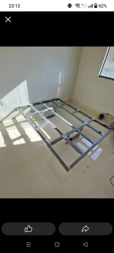Base para cama em metal