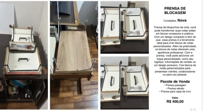 PRENSA DE BLOCAGEM