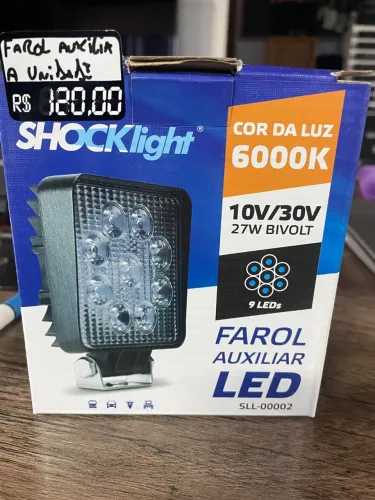 Farol Auxiliar LED Shocklight 6000K a unidade cada um