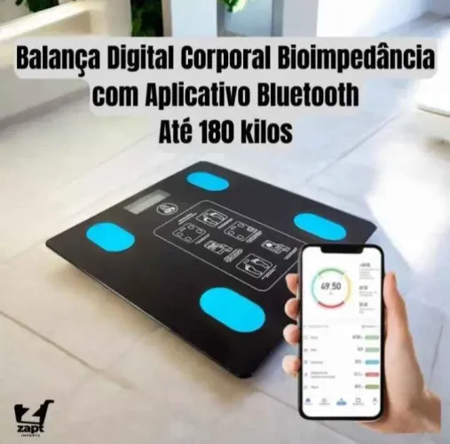 Balança Digital Corporal Bioimpedância Bluetooth