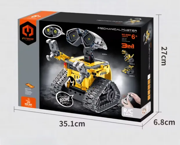 BRINQUEDO DE MONTAR TIPO ROBÔ WALL-E COM 520 PEÇAS MAIS MOTORIZAÇÃO E CONTROLE REMOTO 