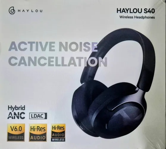 Haylou S40 ANC -50db Fone De Ouvido Sem Fio Cancelamento De Ruído Hi-Res 3D Áudio Espacial