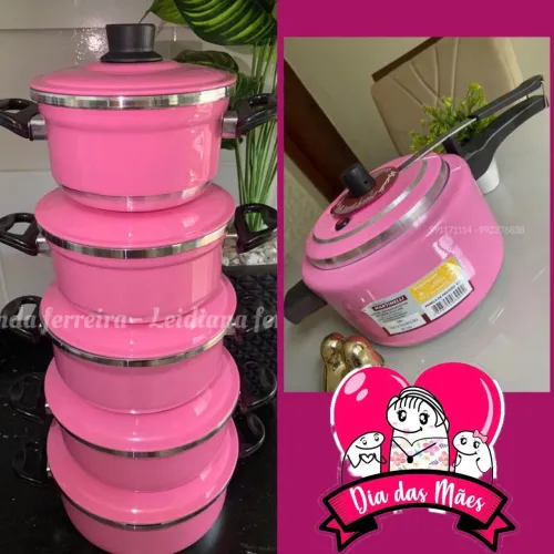 Kit com 5 panela martinelle 1 panela de 4,5 litros