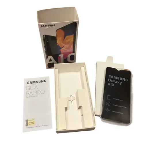 Caixa Original Smartphone Samsung Galaxy A10 + Manual + Chave